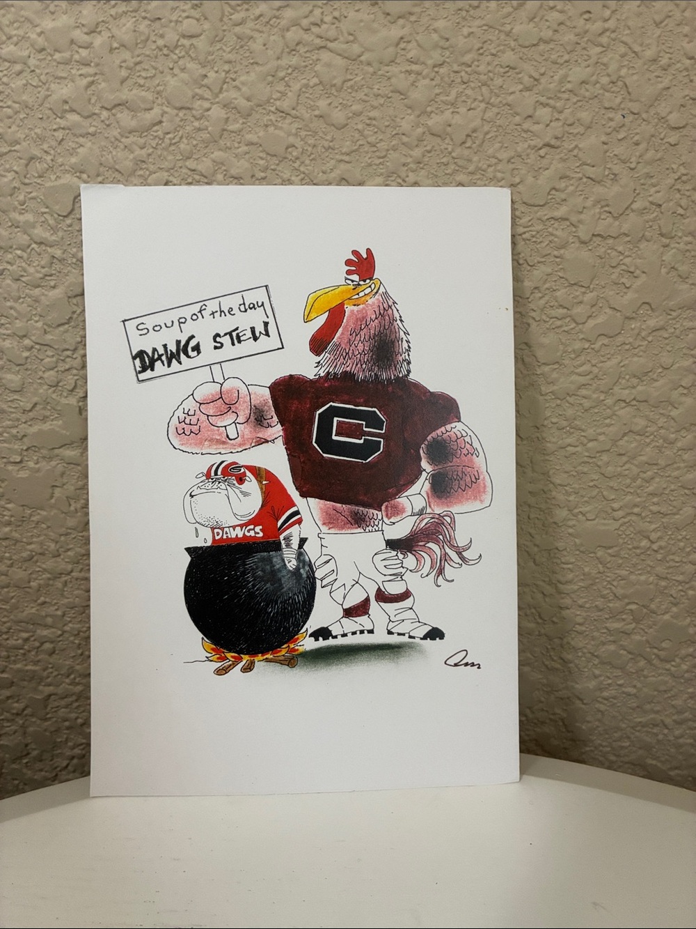 South Carolina/Georgia College Mascot Art Print 5x7